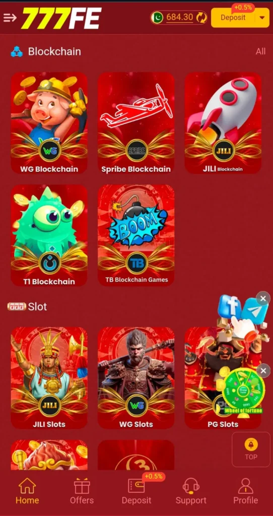 Multiple Gaming Category in 777FE Game